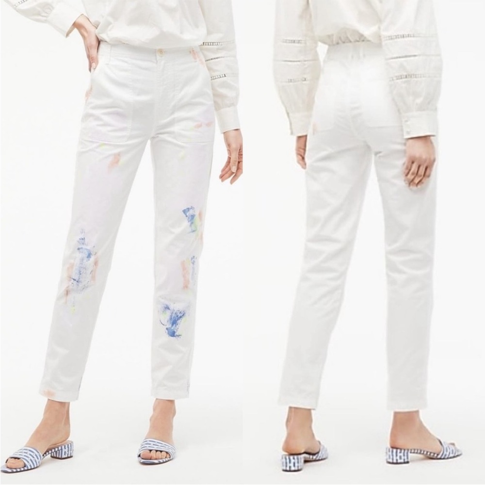 NWT J. Crew Limited Edition Painted Tapered Cargo Pant - Picture 7 of 8